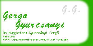 gergo gyurcsanyi business card